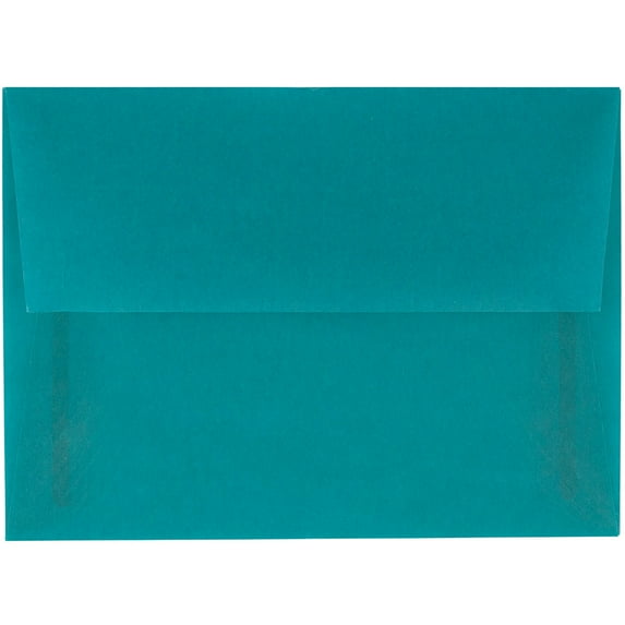 JAM Paper A6 Translucent Envelopes, Aqua, 4 3/4 x 6 1/2, 50/Pack