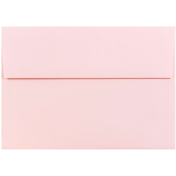 JAM Paper A7 Envelopes, 5 1/4 x 7 1/4, Baby Pink, 1000/Carton