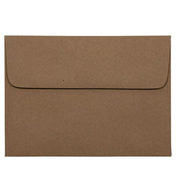 JAM Paper A7 Envelopes, 5 1/4 x 7 1/4, Brown Kraft, 250/Pack, Brown Kraft Recycled