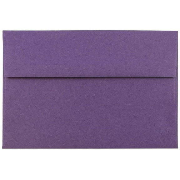 JAM Paper A7 Envelopes, 5 1/4 x 7 1/4, Dark Purple, 50 per Pack