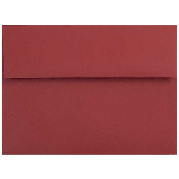 JAM Paper A7 Envelopes, 5 1/4 x 7 1/4, Dark Red, 25/Pack