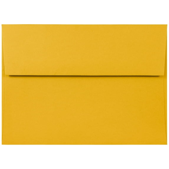 JAM Paper A7 Envelopes, 5 1/4 x 7 1/4, Sun Yellow, 250/Pack