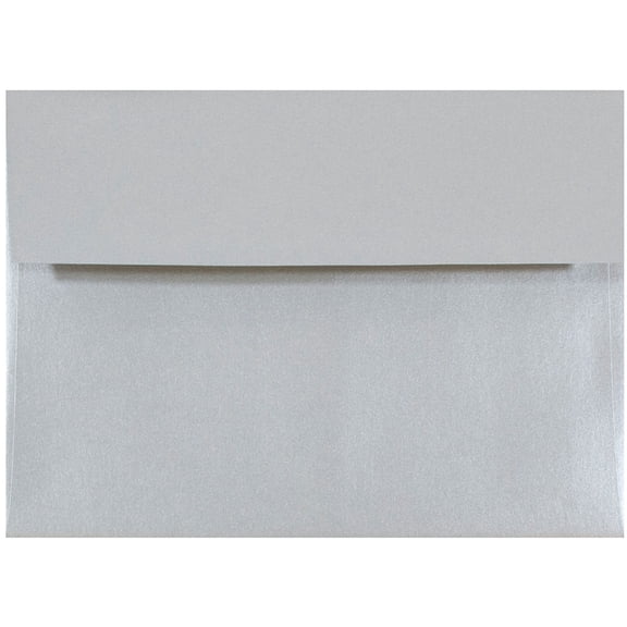 JAM Paper A7 Envelopes, 5.25x7.25, Silver Metallic, 25/Pack