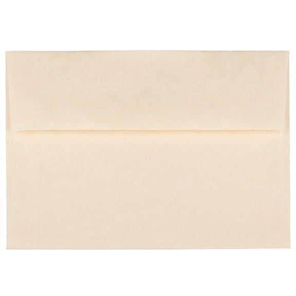 JAM Paper A7 Envelopes, 5.3x7.3, Natural Parchment, 50/Pack