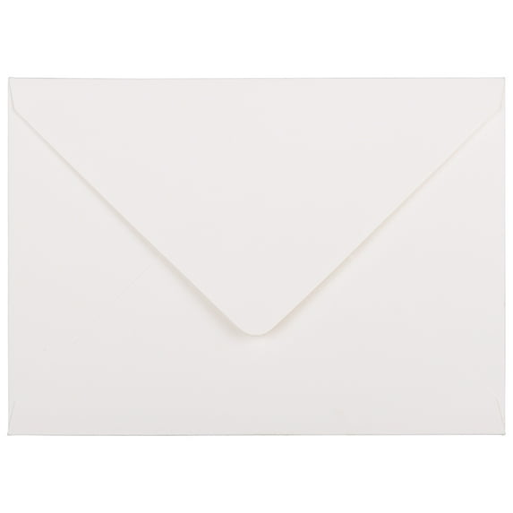 JAM Paper A7 Strathmore Invitation Envelopes with Euro Flap, 5 1/4 x 7 1/4, Bright White Laid, Bulk 250/Box