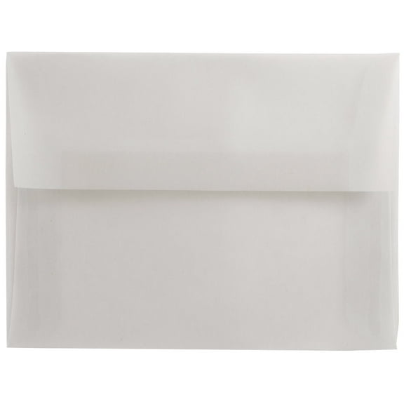 JAM Paper A7 Translucent Envelopes, 5.3x7.3, Clear, 250/Pack