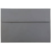 JAM Paper A8 Envelopes, 5 1/2 x 8 1/8, Dark Gray, 25/Pack