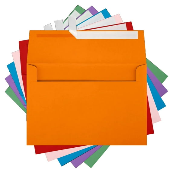 JAM Paper A8 Invitation Envelopes, Peel & Seal, 5 1/2 x 8 1/8, Assorted Colors, 150/Pack