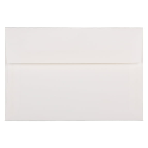 JAM Paper A8 Strathmore Invitation Envelopes, 5 1/2 x 8 1/8, Bright White Laid, 50/Pack