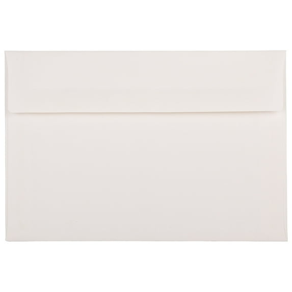 JAM Paper A8 Strathmore Invitation Envelopes, 5 1/2 x 8 1/8, Bright White Linen, 25/Pack