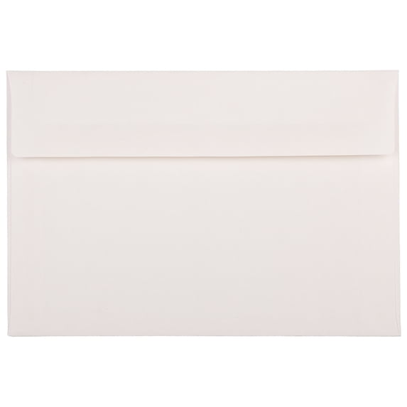 JAM Paper A8 Strathmore Invitation Envelopes, 5 1/2 x 8 1/8, Bright White Linen, 50/Pack