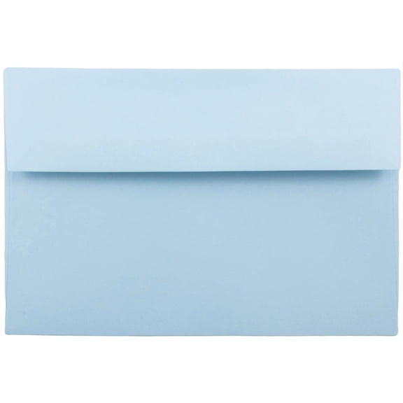 JAM Paper A9 Envelopes, 5 3/4 x 8 3/4, Baby Blue, 50/Pack