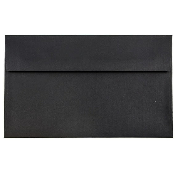 JAM Paper A9 Envelopes, 5 3/4 x 8 3/4, Black Linen, 1000/Carton