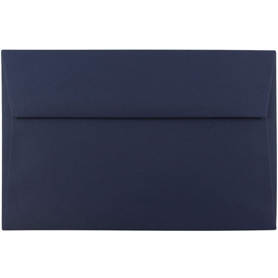 JAM Paper A9 Envelopes, 5 3/4 x 8 3/4, Navy Blue, 25/Pack
