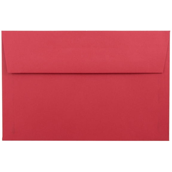 JAM Paper A9 Envelopes, 5 3/4 x 8 3/4, Red, 50 per Pack