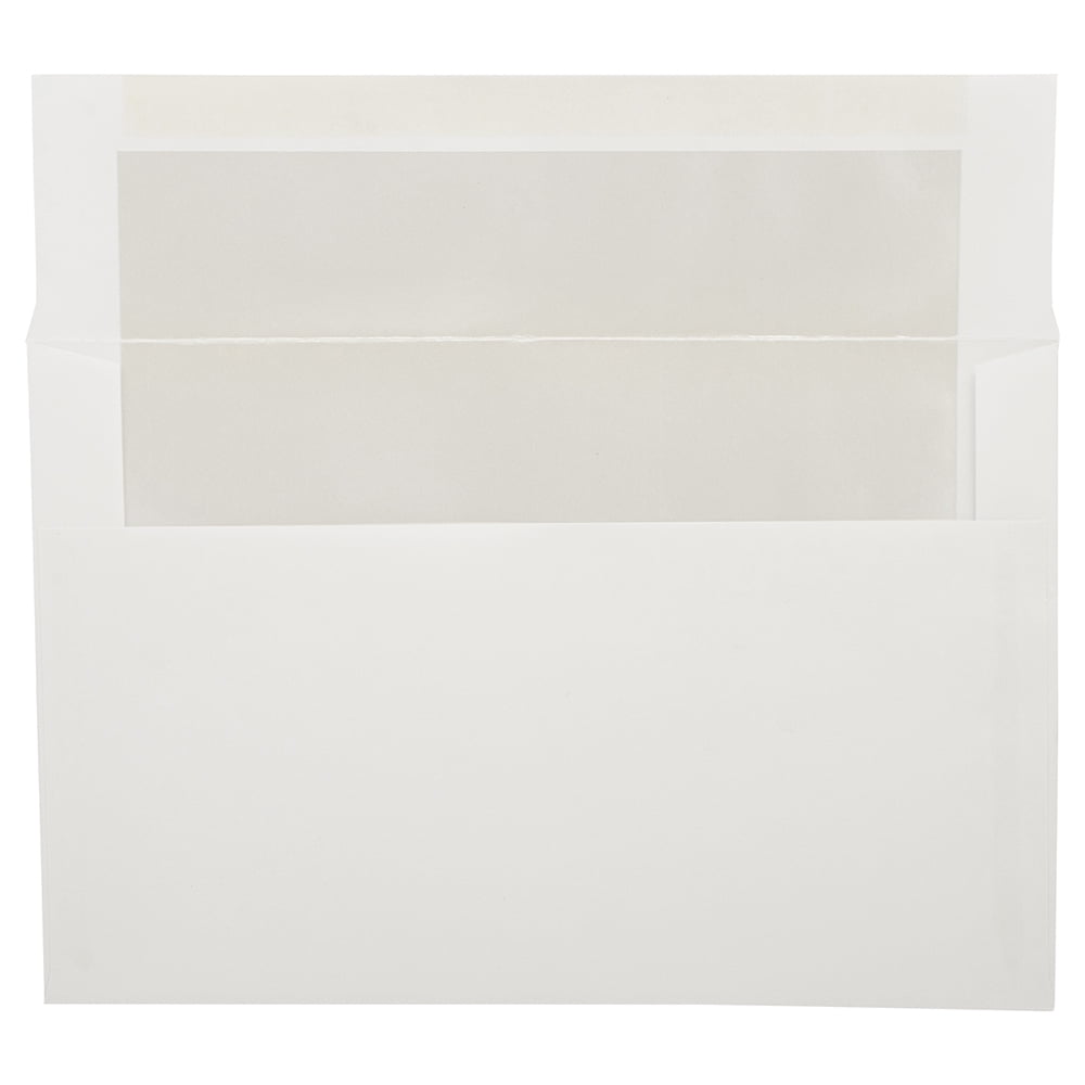 JAM Paper A9 Foil Lined Invitation Envelopes, 5 3/4 x 8 3/4, White with Ivory Foil, 50 per Pack