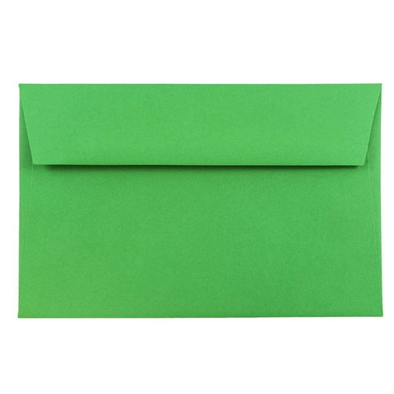 JAM Paper A9 Invitation Envelopes, 5 3/4 x 8 3/4, Green Recycled, 250/Pack