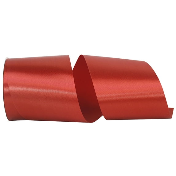 JAM Paper All Occasion Chili Red Polyester Allure Single Face Satin Ribbon, 1800" x 4"