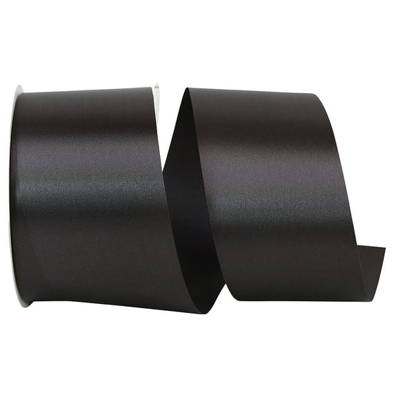JAM Paper All Occasion Gunmetal Grey Polyester Allure Single Face Satin Ribbon, 1800" x 2.5"