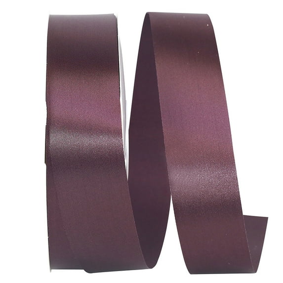 JAM Paper All Occasion Mulberry Purple Polyester Allure Single Face Satin Ribbon, 3600" x 1.37"