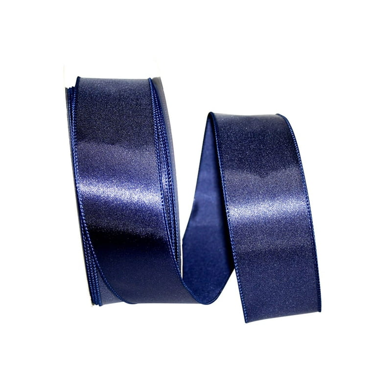 JAM Paper All Occasion Navy Blue Polyester Satin Ribbon 1800