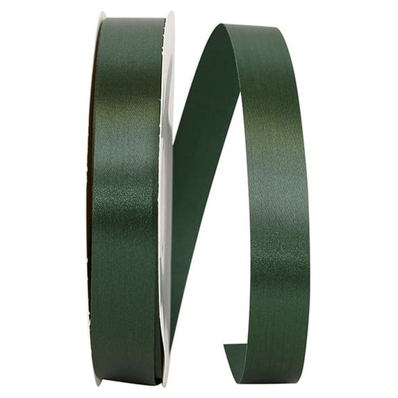 JAM Paper All Occasion Pine Green Polyester Allure Single Face Satin Ribbon, 3600" x 0.87"