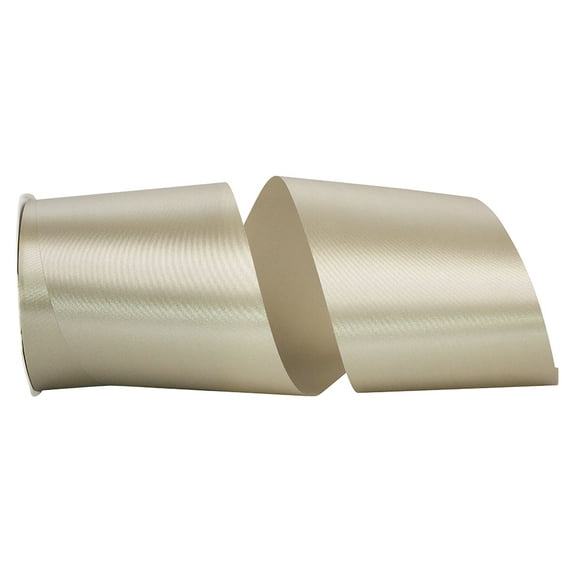 JAM Paper All Occasion Platinum Silver Polyester Allure Single Face Satin Ribbon, 1800" x 4"