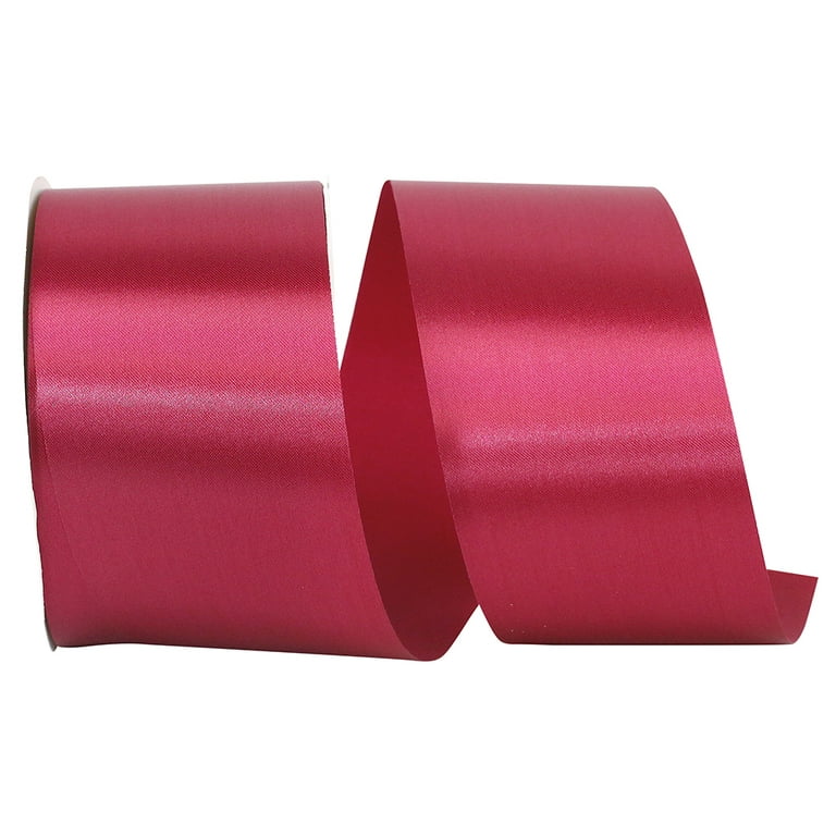 JAM Paper All Occasion Raspberry Pink Polyester Allure Single Face Satin Ribbon 1800