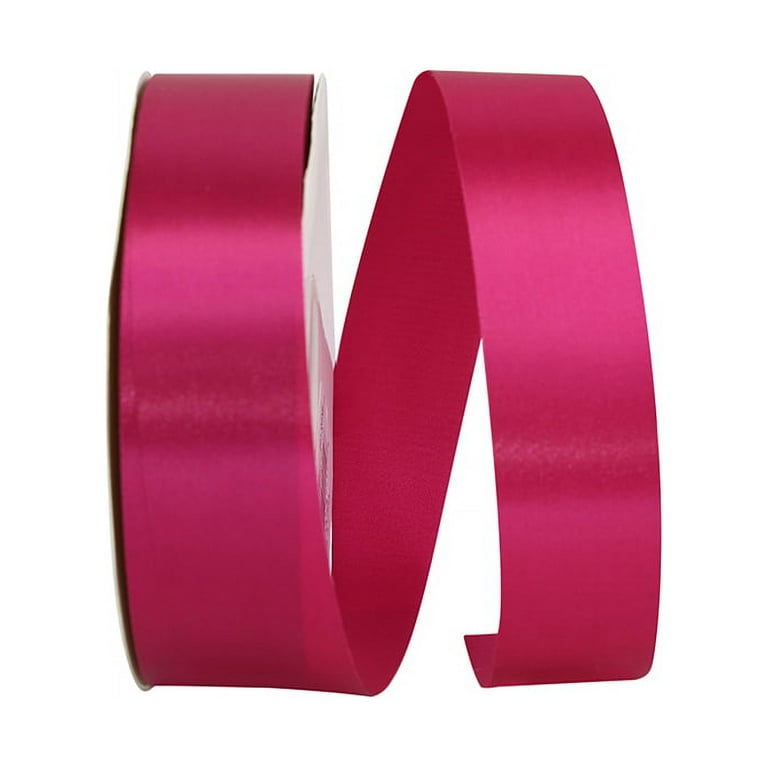 JAM Paper All Occasion Raspberry Pink Polyester Allure Single Face Satin Ribbon 3600
