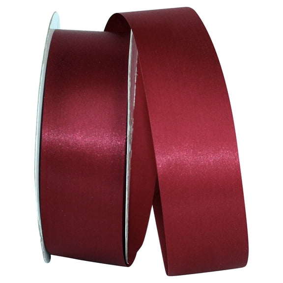 JAM Paper All Occasion Satin Burgundy Polyester Ribbon, 3600" x 1.87"