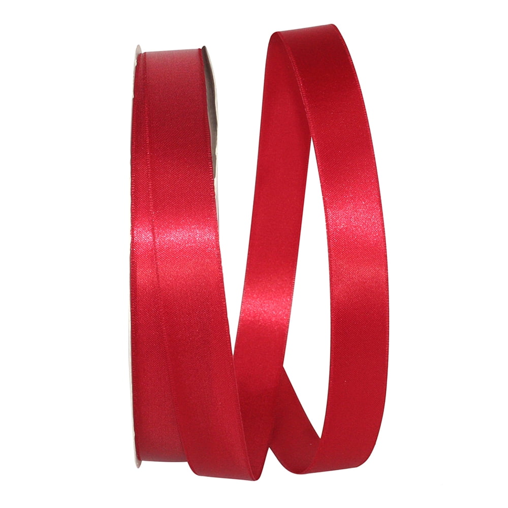JAM Paper All Occasion Scarlet Red Nylon Ribbon, 3600" x 0.62"