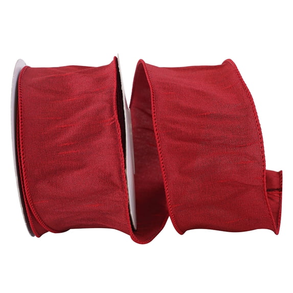 JAM Paper All Occasion Scarlet Red Polyester Dupioni Ribbon, 360" x 2.5"