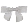 thumbnail image 1 of JAM Paper All Occasion Silver Nylon Twist Tie Sheer Bows, (100/Pack) 9.63", 1 of 1