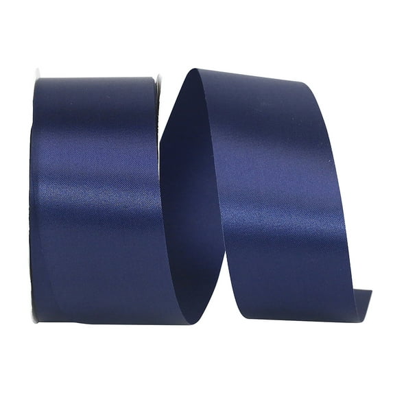 JAM Paper All Occasion Space Blue Polyester Allure Single Face Satin Ribbon, 1800" x 1.87"
