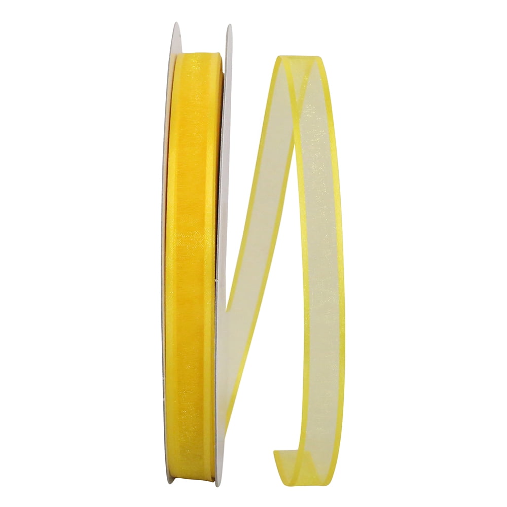 JAM Paper All Occasion Sunshine Yellow Nylon Ribbon, 3600" x 0.62"