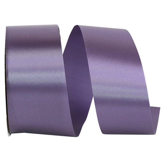 JAM Paper All Occasion Thistle Purple Polyester Allure Single Face Satin Ribbon, 1800" x 1.87"