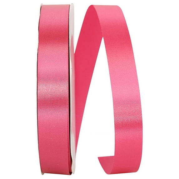 JAM Paper All Occasion Watermelon Pink Polyester Allure Single Face Satin Ribbon, 3600" x 0.87"
