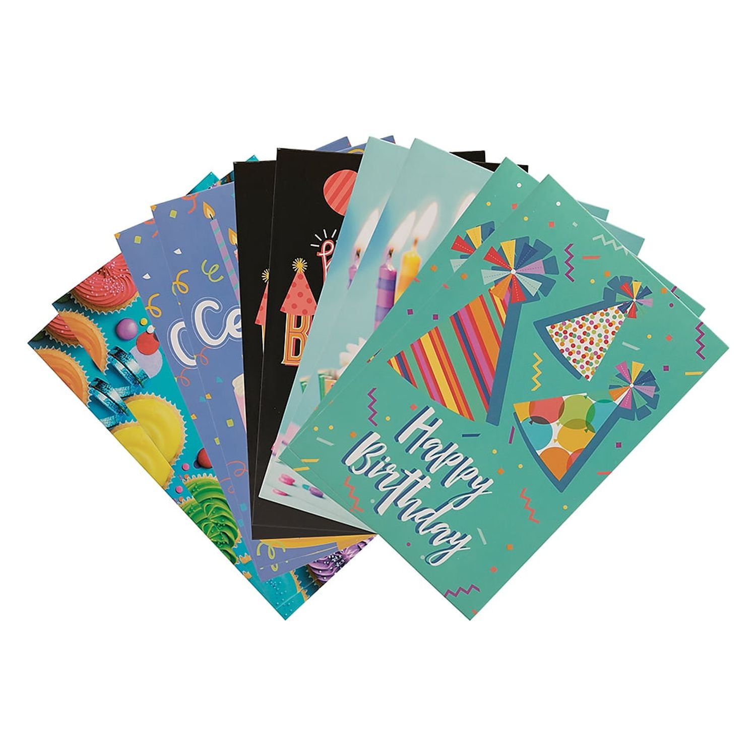 JAM Paper Assorted Birthday Cards & Matchings Envelope Set 4 x 6 Birthday Bash 10 Cards/Pack