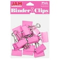 thumbnail image 1 of JAM Paper Binder Clips, Medium, 1 1/4 inch (32 mm), Pink, 15 per Pack, 1 of 4