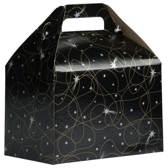 JAM Paper Black Cardstock Gift Boxes, 4" x 8", 1/Pack, 1/Pack