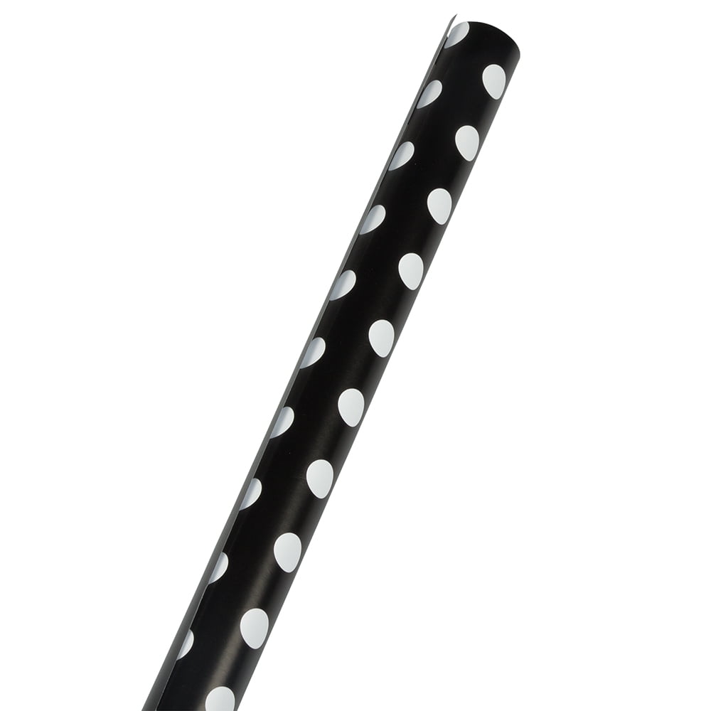JAM Paper Black Gift Wrap Paper, 25 sq ft.