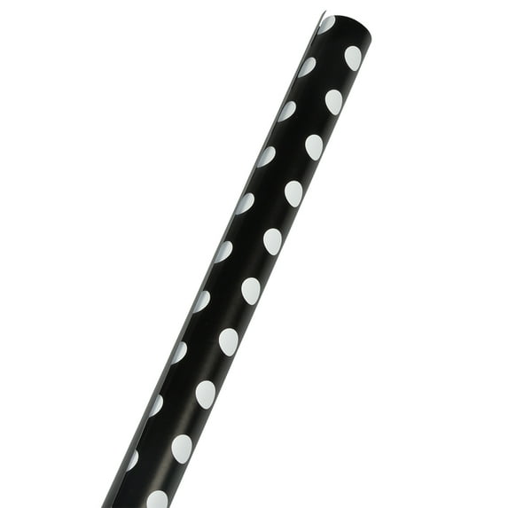 JAM Paper Black Gift Wrap Paper, 25 sq ft.