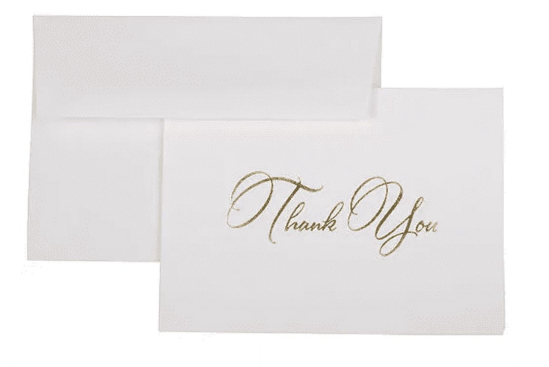 JAM Paper Blank Thank You Cards & Matching Envelopes Set, Thank You Stripes, 25/Pack
