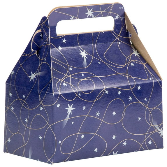 JAM Paper Blue Cardstock Gift Boxes, 3.25" x 6", 1/Pack