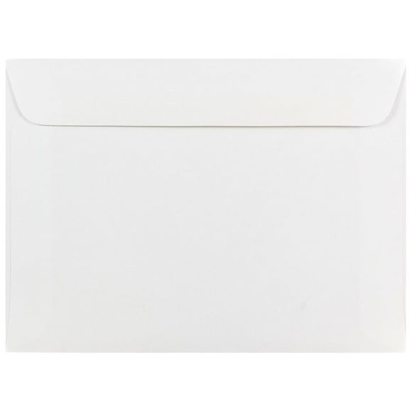 JAM Paper Booklet Envelopes, 5 1/2 x 7 1/2, White, 50 per Pack