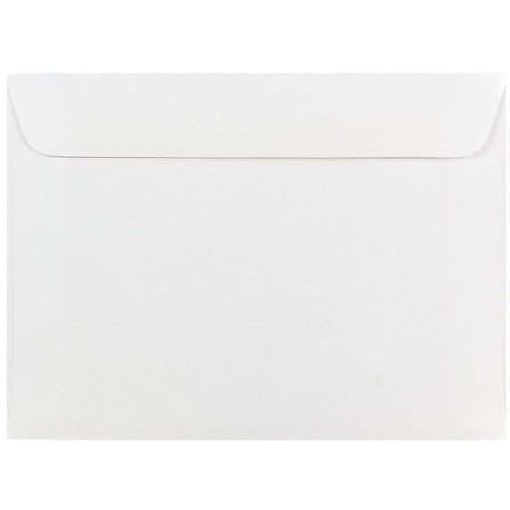 JAM Paper Booklet Envelopes, 5 1/2 x 7 1/2, White, 50 per Pack