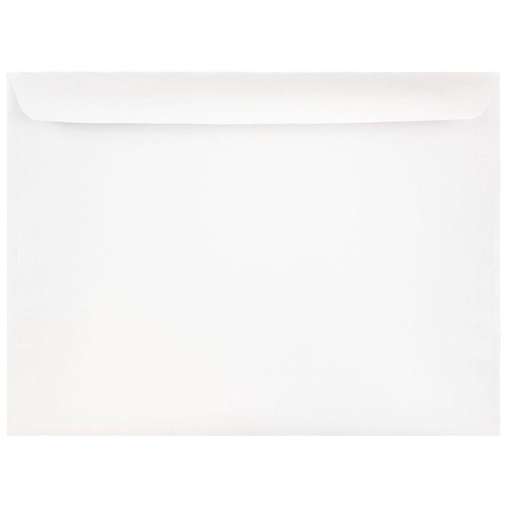JAM Paper Booklet Envelopes, White, 9.5 x 12.625, 100/Pack