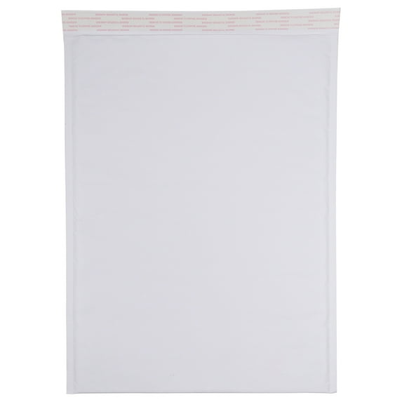 JAM Paper Bubble Padded Mailers, 12.5x17.5, 25/Pack, White Kraft, Size 6