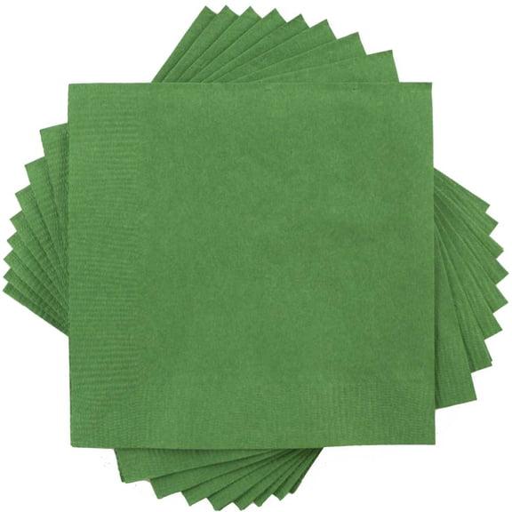 JAM Paper Bulk Medium Lunch Napkins, 6.5x6.5, 480/Box, Green