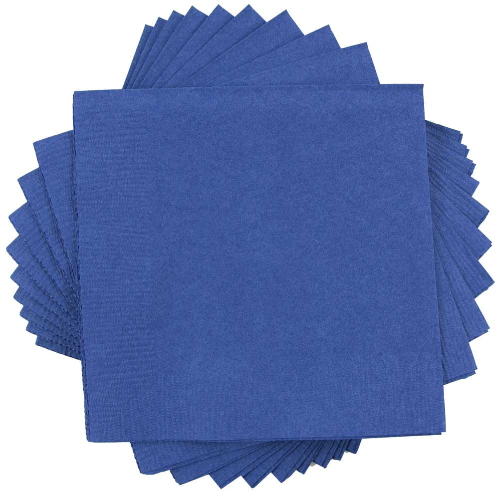 JAM Paper Bulk Medium Lunch Napkins, 6.5x6.5, Blue, 480/Box